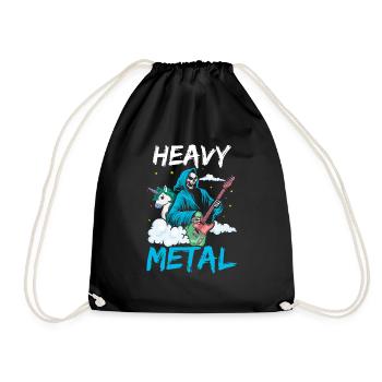 Grim Bone Unicorn Guitare Metal Musique Heavy Rock - Sac de sport léger - noir - Devant