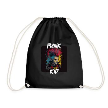Graffiti Style - Cool Punk Kid 3 - Drawstring Bag - black - Front