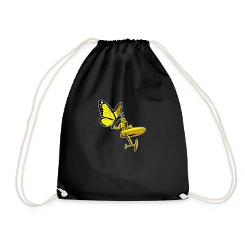 Wing Surf Wing Foil Schmetterling Flügel Surfen - Turnbeutel - Schwarz - Vorne