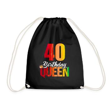 40 ans 40 anniversaire Anniversaire Reine d’anniversaire - Sac de sport léger - noir - Devant