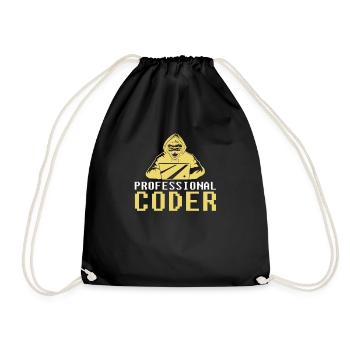 Entwickler Coder Programmierer Fachmann Coding - Turnbeutel - Schwarz - Vorne