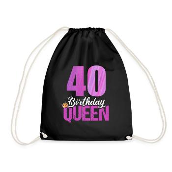 40 ans 40 anniversaire Anniversaire Reine d’anniversaire - Sac de sport léger - noir - Devant