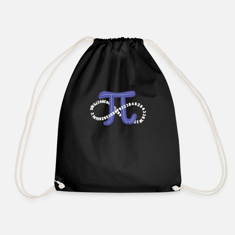 Funny Pi Day Infinity Symbol Math Nerd Geek - Drawstring Bag - black