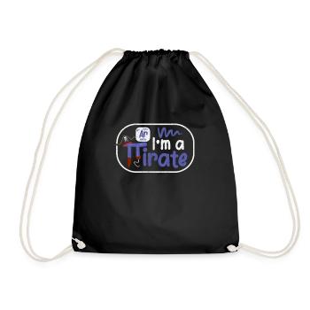 Funny in A Pirate Pi Day Argon Ar Chemistry Math - Drawstring Bag - black - Front