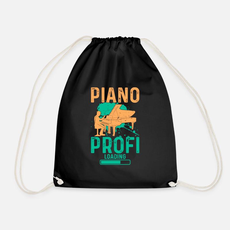 Piano Profi Loading - Keyboard Piano Lover Piano P - Turnbeutel - Schwarz