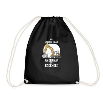 Opérateur de machine de chantier Pelle de chantier - Sac de sport léger - noir - Devant