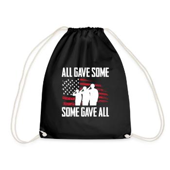 Alle gaben etwas Einige gaben alles USA Flagge Ged - Turnbeutel - Schwarz - Vorne