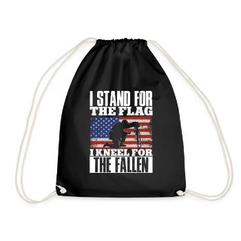 Memorial Day Fourth July Veterans Soldier Patriotisc - Drawstring Bag - black - Front