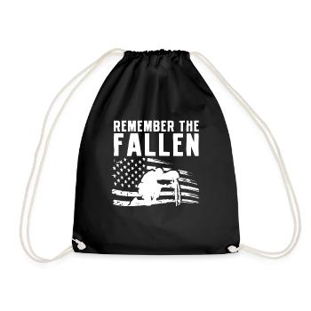 Commemoration of the Fallen Memorial Day America - Drawstring Bag - black - Front