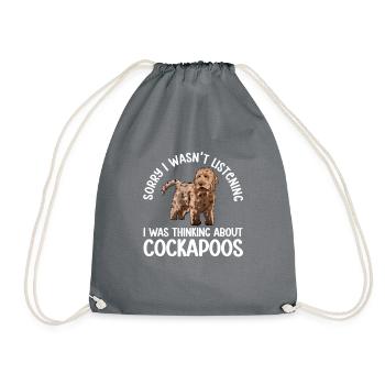 Cockapoo Hund - Turnbeutel - Grau - Vorne