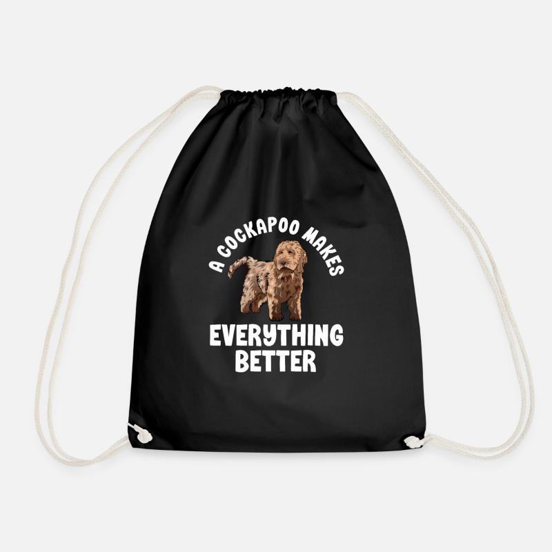 Cockapoo Hund - Turnbeutel - Schwarz
