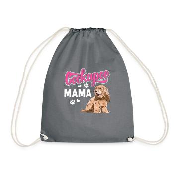 Cockapoo Dog - Drawstring Bag - grey - Front