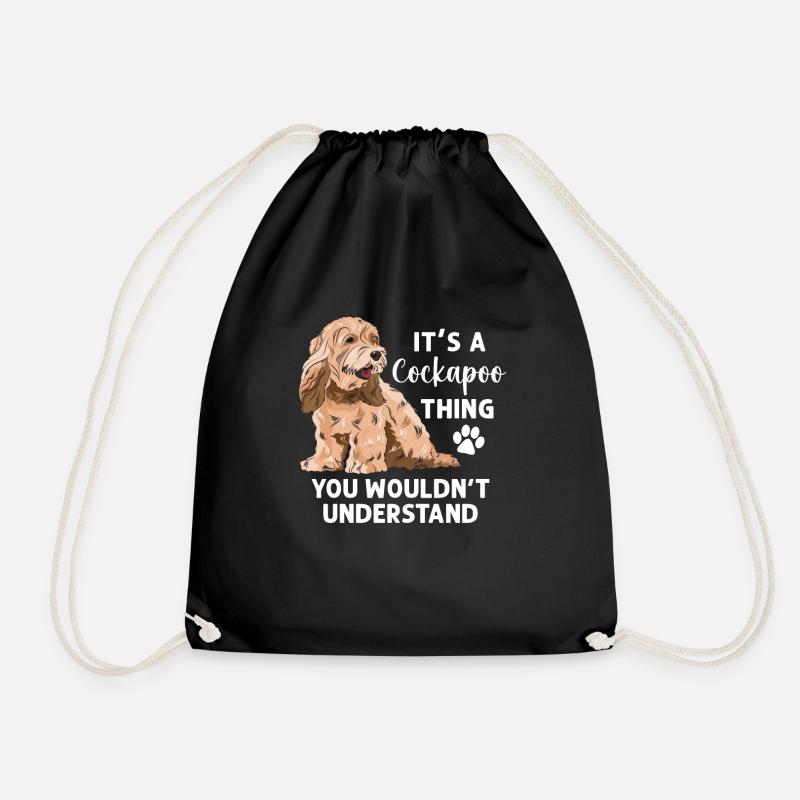 Cockapoo Hund - Turnbeutel - Schwarz