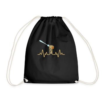 Boulettes de viande Boulettes de viande Cadeau - Sac de sport léger - noir - Devant