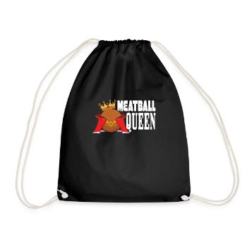 Boulettes de viande Boulettes de viande Cadeau - Sac de sport léger - noir - Devant