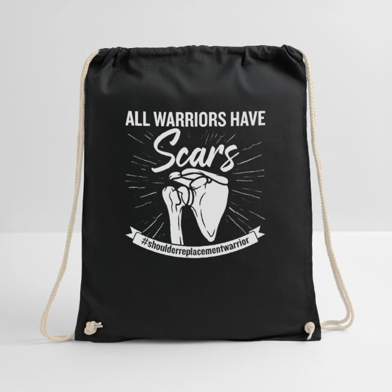 Shoulder Replacement Warrior Drawstring Bag