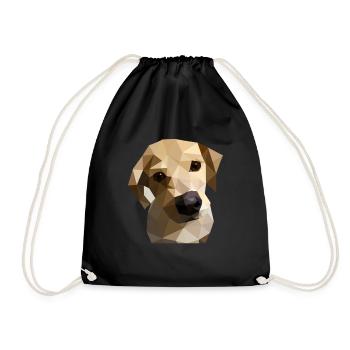 Low Poly Labrador Chien - Sac de sport léger - noir - Devant