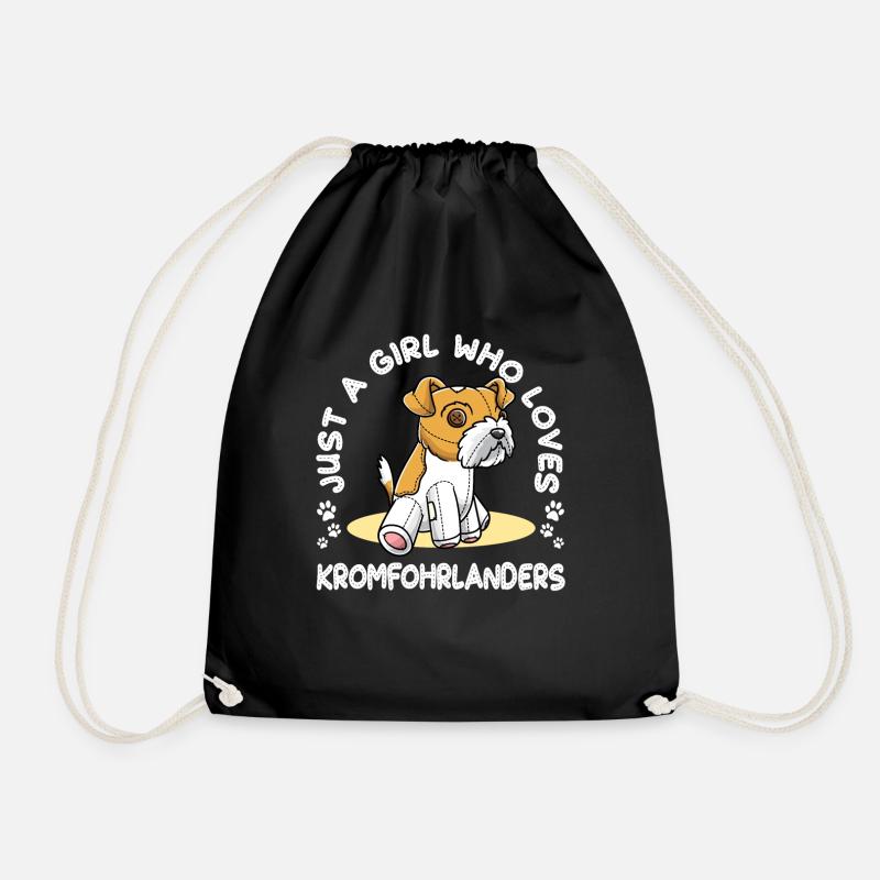Kromfohrländer Hund - Turnbeutel - Schwarz