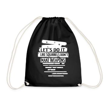 Bday Awesome Geek Cool Joke Funky Happy - Drawstring Bag - black - Front