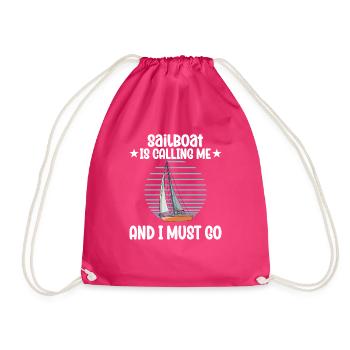 Sailboat Sailboat Is Calling Me And I Must Go - Turnbeutel - Fuchsia - Vorne