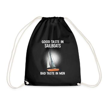 Sailboat Good Taste In Sailboats Bad Taste Im Men - Turnbeutel - Schwarz - Vorne