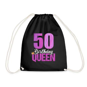 50 ans 50 anniversaire anniversaire reine - Sac de sport léger - noir - Devant