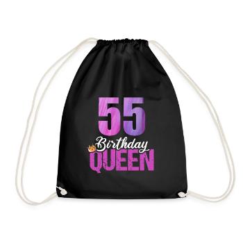 55 ans 55 anniversaire Anniversaire Reine d’anniversaire - Sac de sport léger - noir - Devant