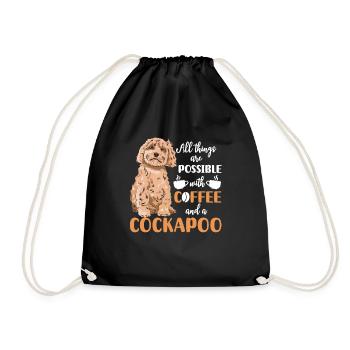Cockapoo Chien - Sac de sport léger - noir - Devant
