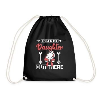 C’est ma fille là-bas Rugby - Sac de sport léger - noir - Devant