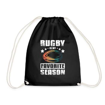 Rugby is my Favorite season - Turnbeutel - Schwarz - Vorne