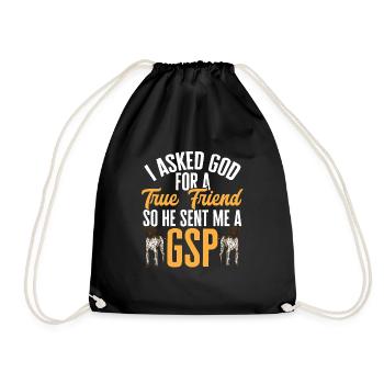 Chien GSP allemand à poil court - Sac de sport léger - noir - Devant