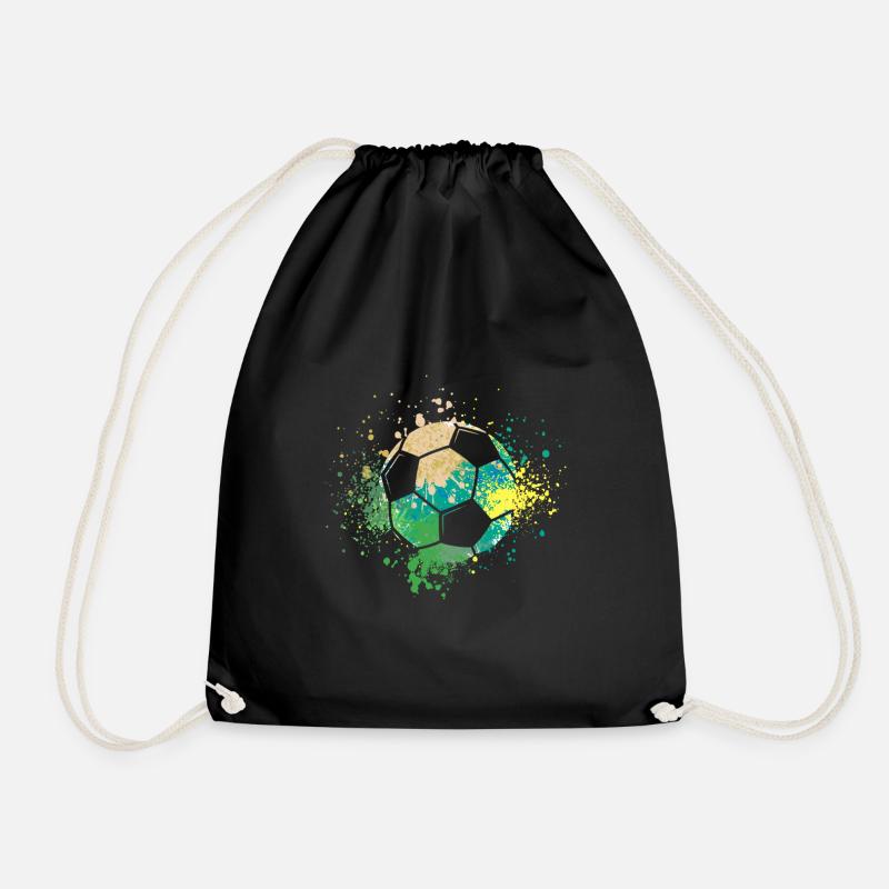 Splash Art Soccer - Turnbeutel - Schwarz