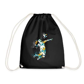 Colorful Splash Art Volleyball Player - Turnbeutel - Schwarz - Vorne