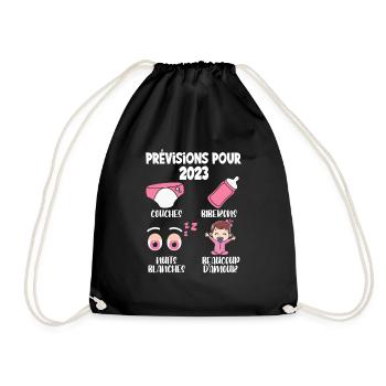 Prévisions pour 2023 Humour Futur Papa pour 2023 - Sac de sport léger - noir - Devant