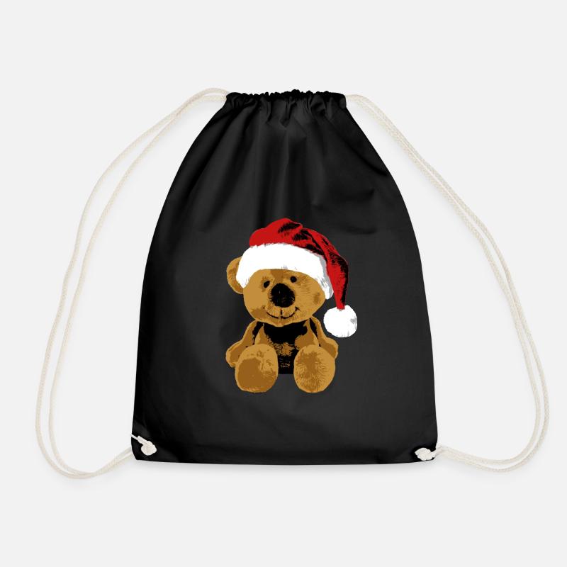 Teddy Bär Teddybär Cartoon Teddy bear Weihnachten - Turnbeutel - Schwarz