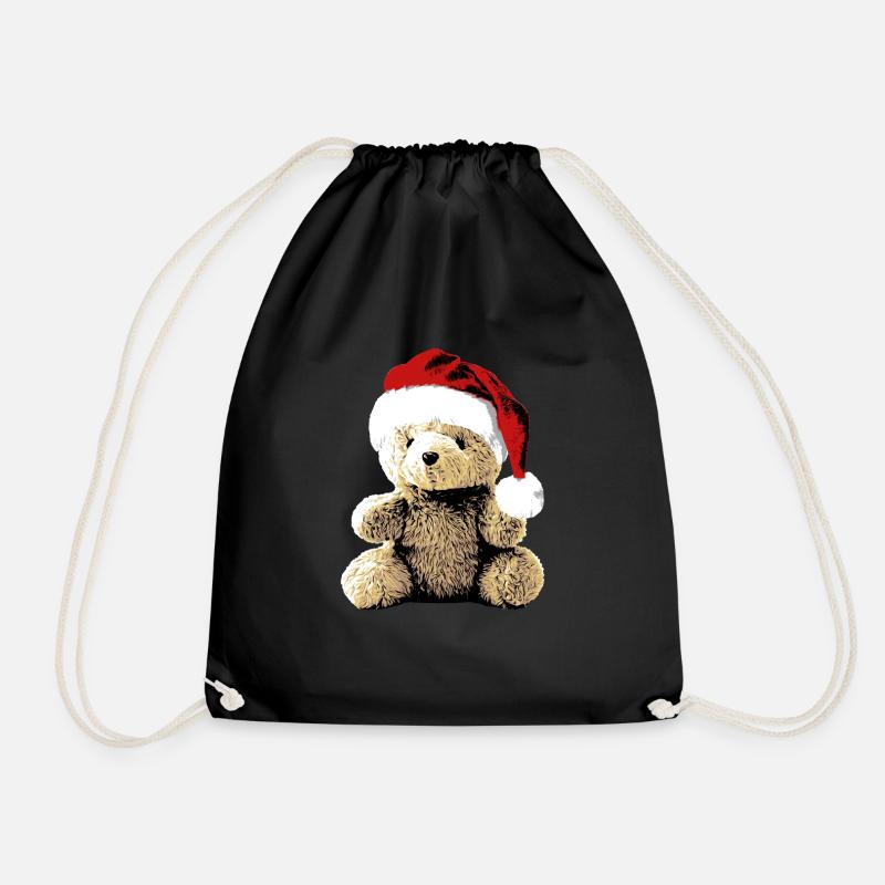 Teddy Bär Teddybär Cartoon Teddy bear Weihnachten - Turnbeutel - Schwarz