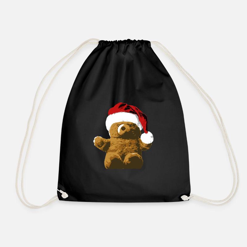 Teddy Bär Teddybär Cartoon Teddy bear Weihnachten - Turnbeutel - Schwarz