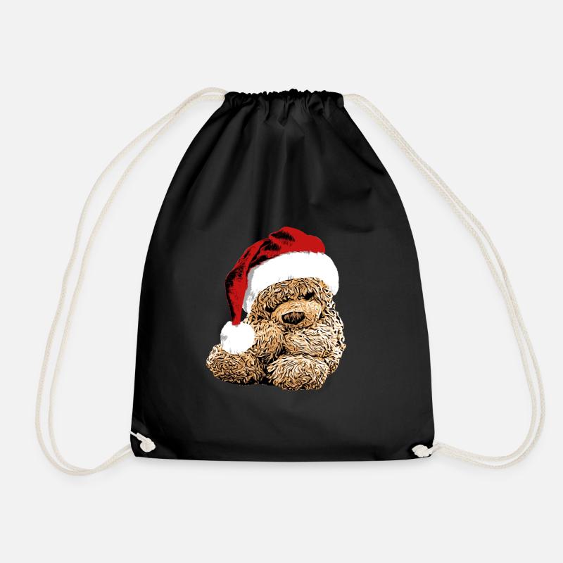 Teddy Bär Teddybär Cartoon Teddy bear Weihnachten - Turnbeutel - Schwarz