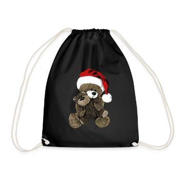Teddy, Teddybär, Bär, Teddy Bär, bear, teddy bear, - Turnbeutel - Schwarz - Vorne