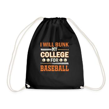 I'm going to lock up my college for baseball - - Drawstring Bag - black - Front