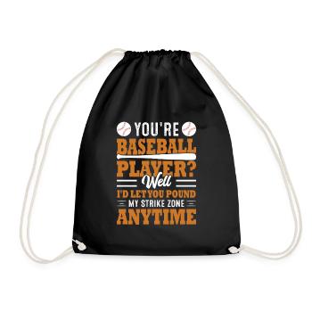 Sie sind Baseballspieler - Baseball - Turnbeutel - Schwarz - Vorne