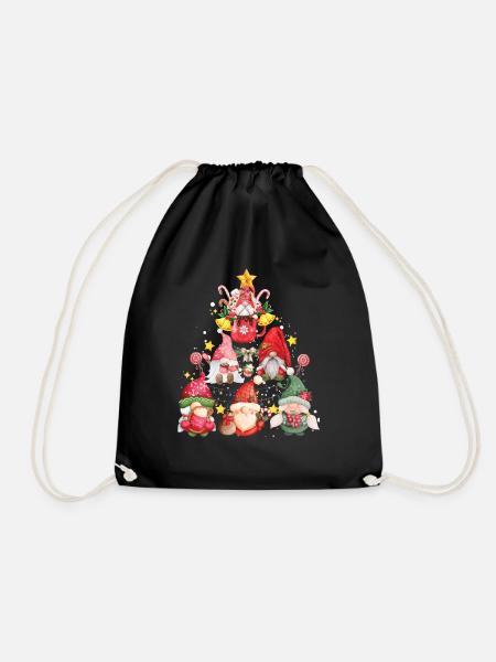 Weihnachtsgnome - Turnbeutel - Schwarz