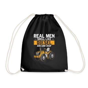 Nouveauté Les vrais hommes sentent les diesels et la merde de vache - Sac de sport léger - noir - Devant