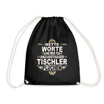 Schreiner Handwerk Tischler - Turnbeutel - Schwarz - Vorne