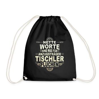 Schreiner Handwerk Tischler - Turnbeutel - Schwarz - Vorne