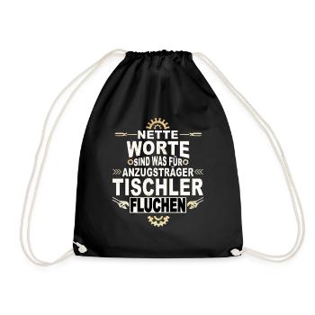 Schreiner Handwerk Tischler - Turnbeutel - Schwarz - Vorne