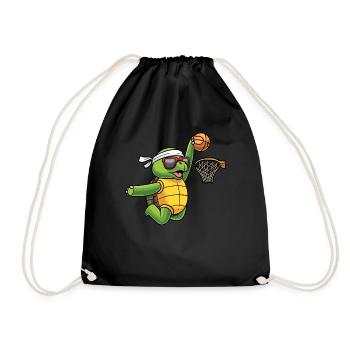 Turtle Basketball Play Sports - Sac de sport léger - noir - Devant