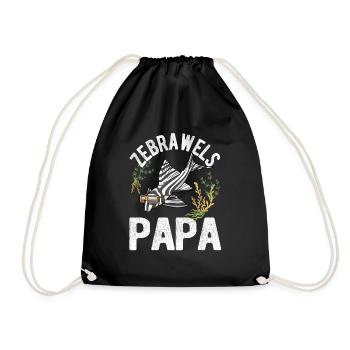 Zebrawels Papa Hypancistrus Fisch Fischhalter - Turnbeutel - Schwarz - Vorne