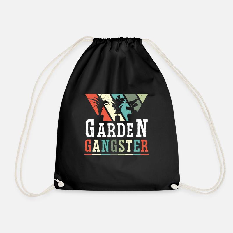 Garten Gangster I Pflanzen Gärtner Gärtnern - Turnbeutel - Schwarz