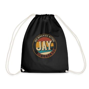 Jay Der Mann der Mythos die Legende Geschenk - Turnbeutel - Schwarz - Vorne